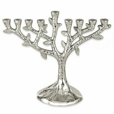 Tree of Life Aluminum Menorah - Med