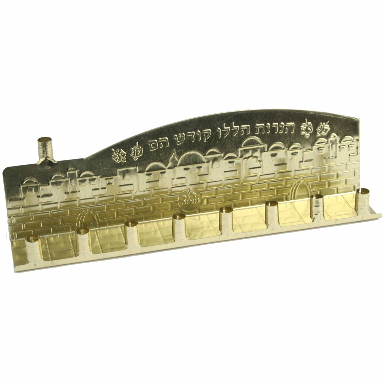 Tin Menorah gold - Old City 