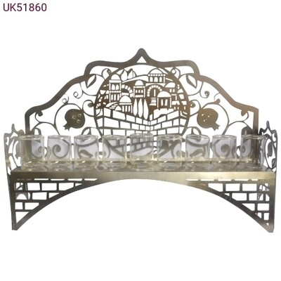 Laser Cut Old City Oil Menorah