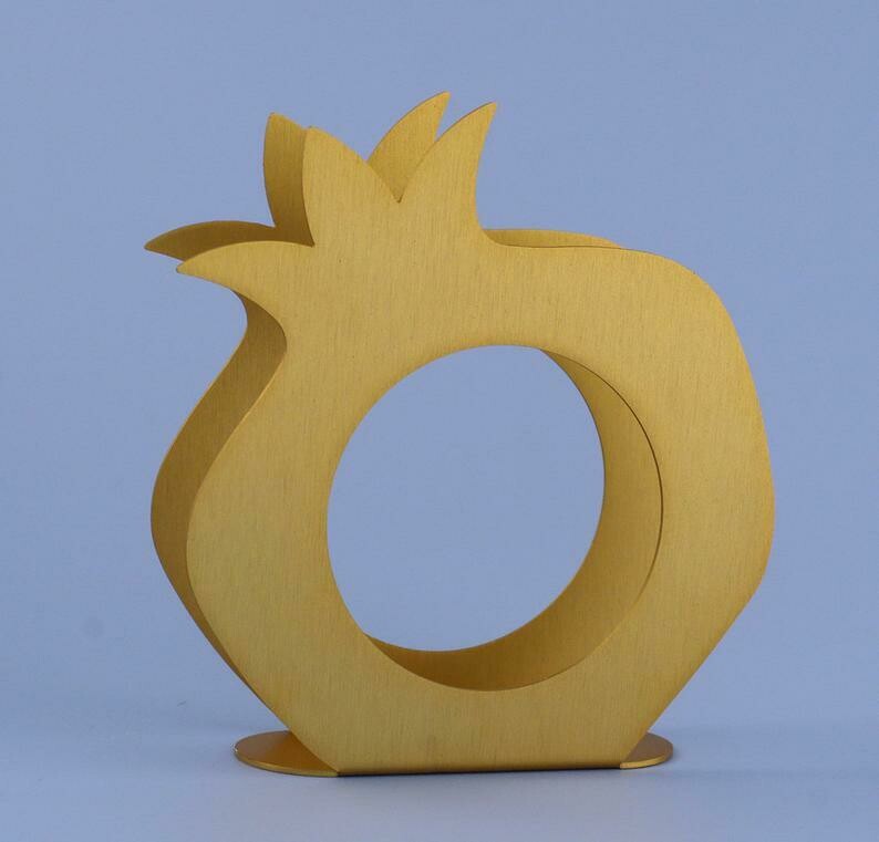 SALE Gold Pom Napkin Holder by Landesman