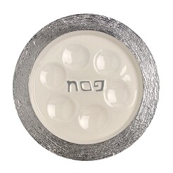 Wt/Slv Seder Plate