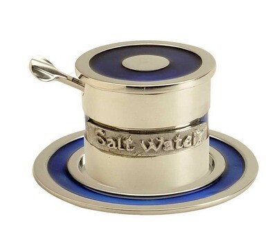 Silver w/ Blue Inlay Saltwater 4pc (saltwater &amp; Haroset set $29)