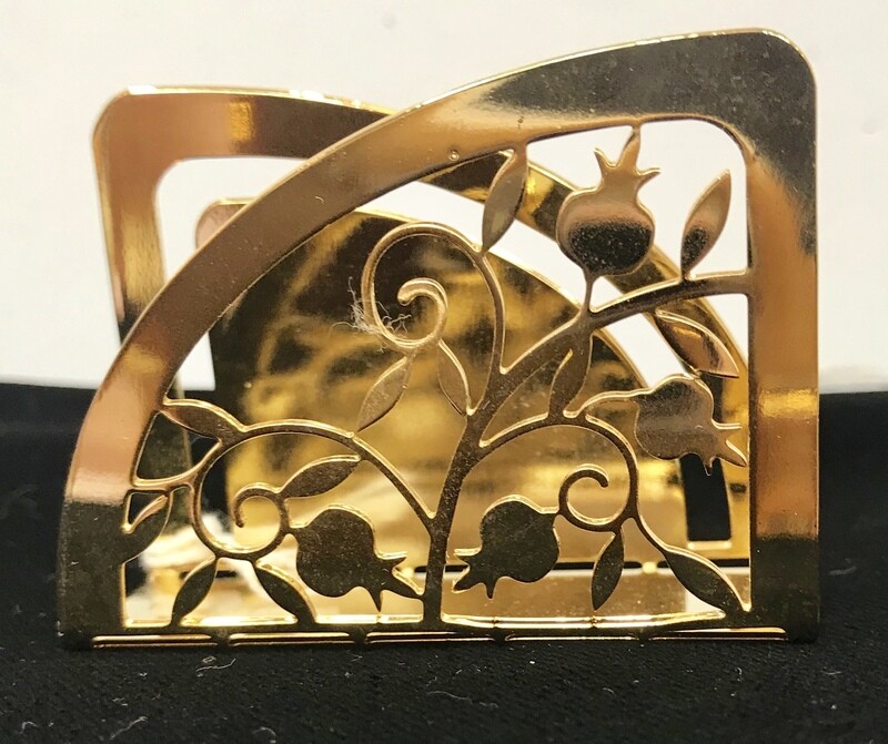 Pomegranate Match Holder-Gold