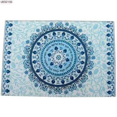 Glass Challah Board BLU Pom