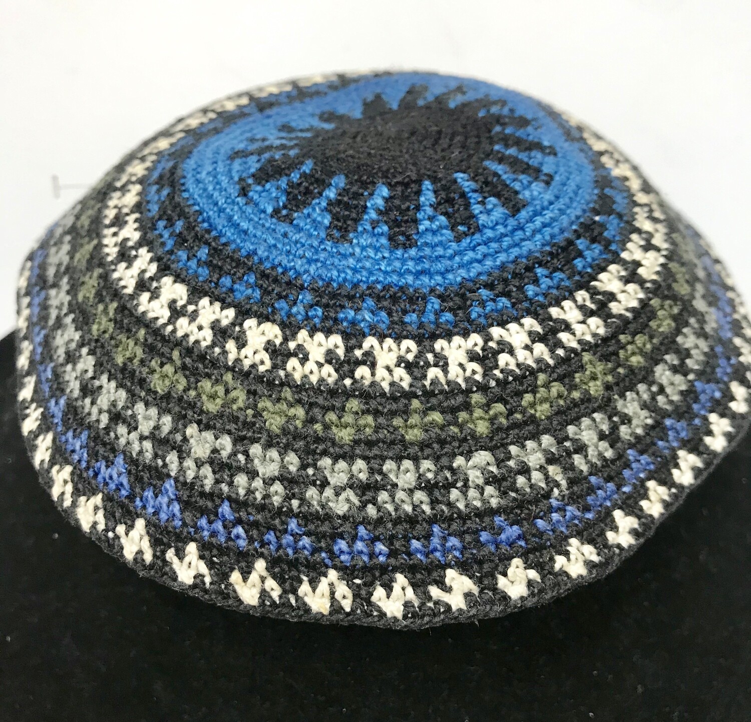 Multi Knit Kippah - striped