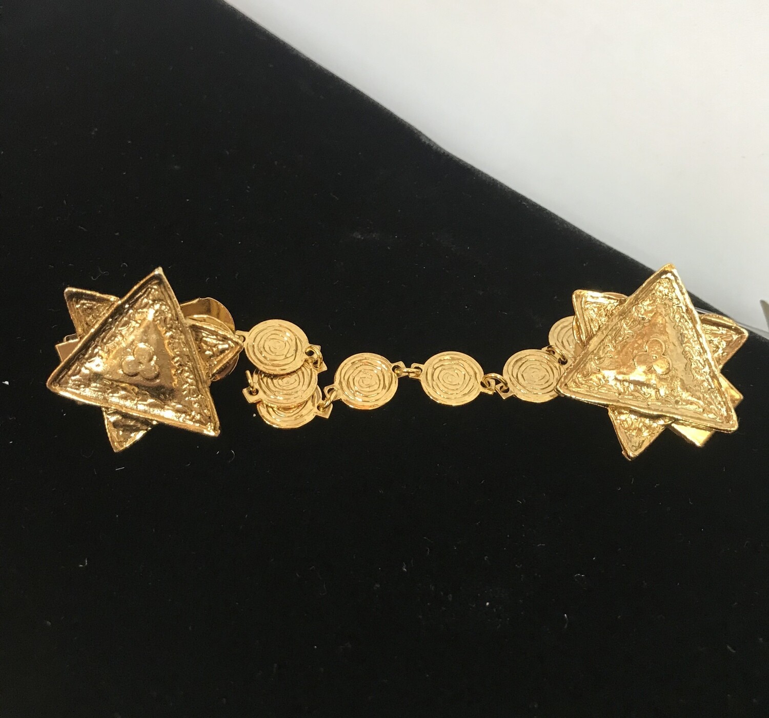 Pewter Star of David Tallit Clip - Gold