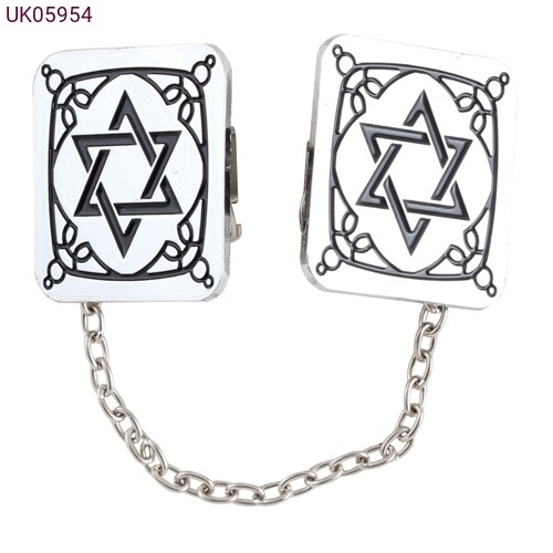Star of David Nickel Tallit Clips - 3 Styles