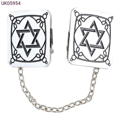 Star of David Nickel Tallit Clips - 3 Styles