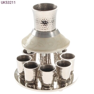 Aluminium Wine Divider with 8 Small Cups Pearl