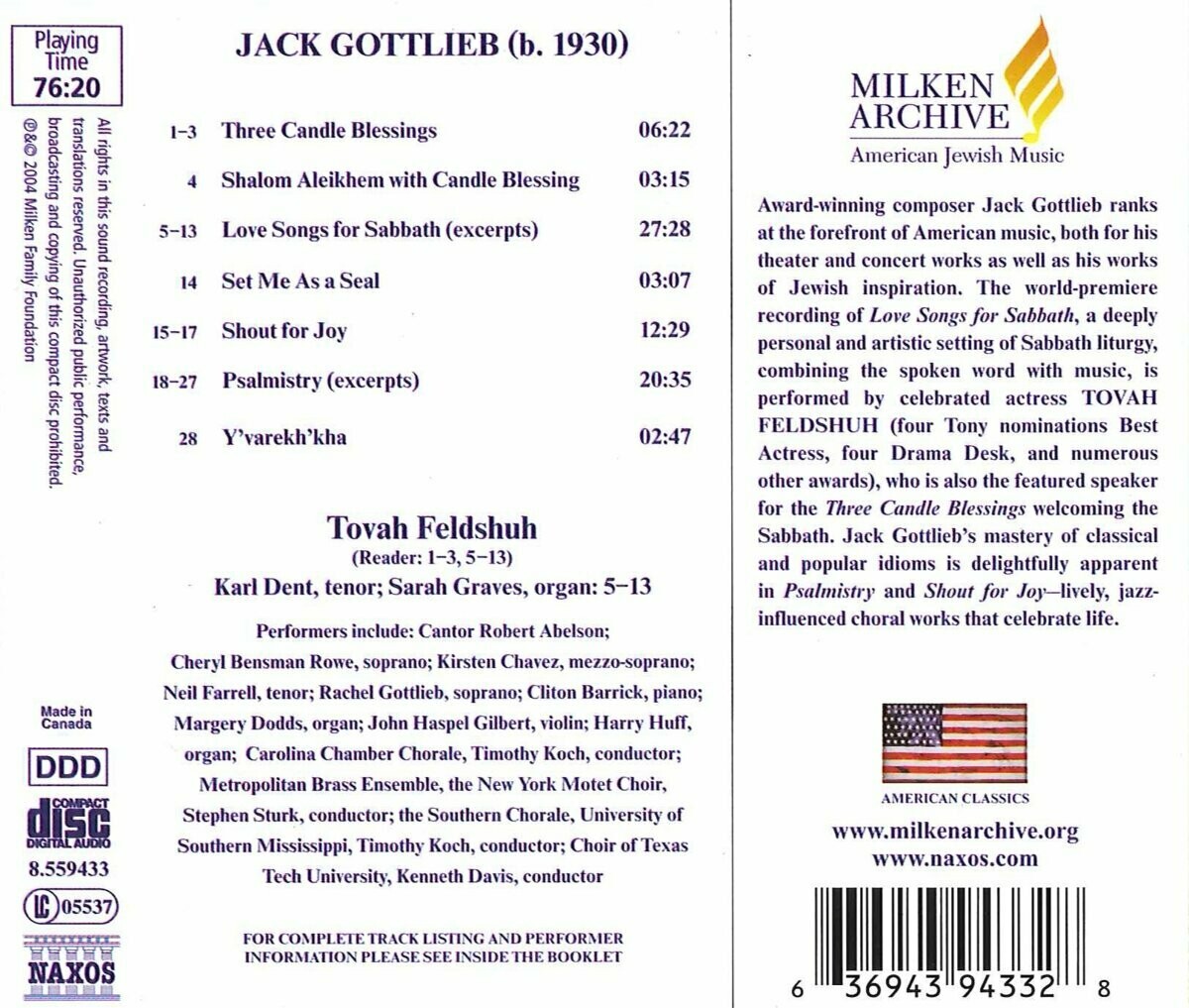 Sabbath Songs from American Classics