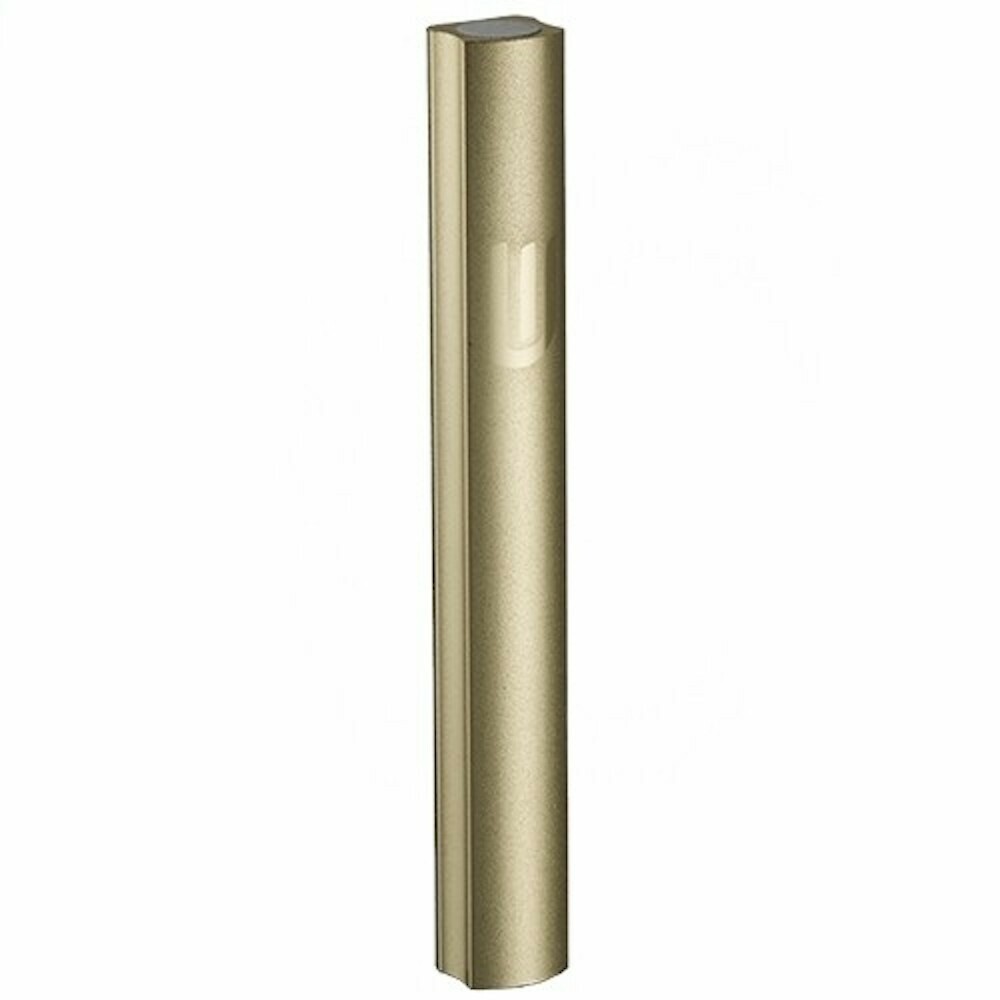 Brushed Alum Mezuzot -10cm Light Gold