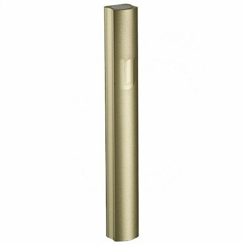 Brushed Alum Mezuzot -10cm Light Gold