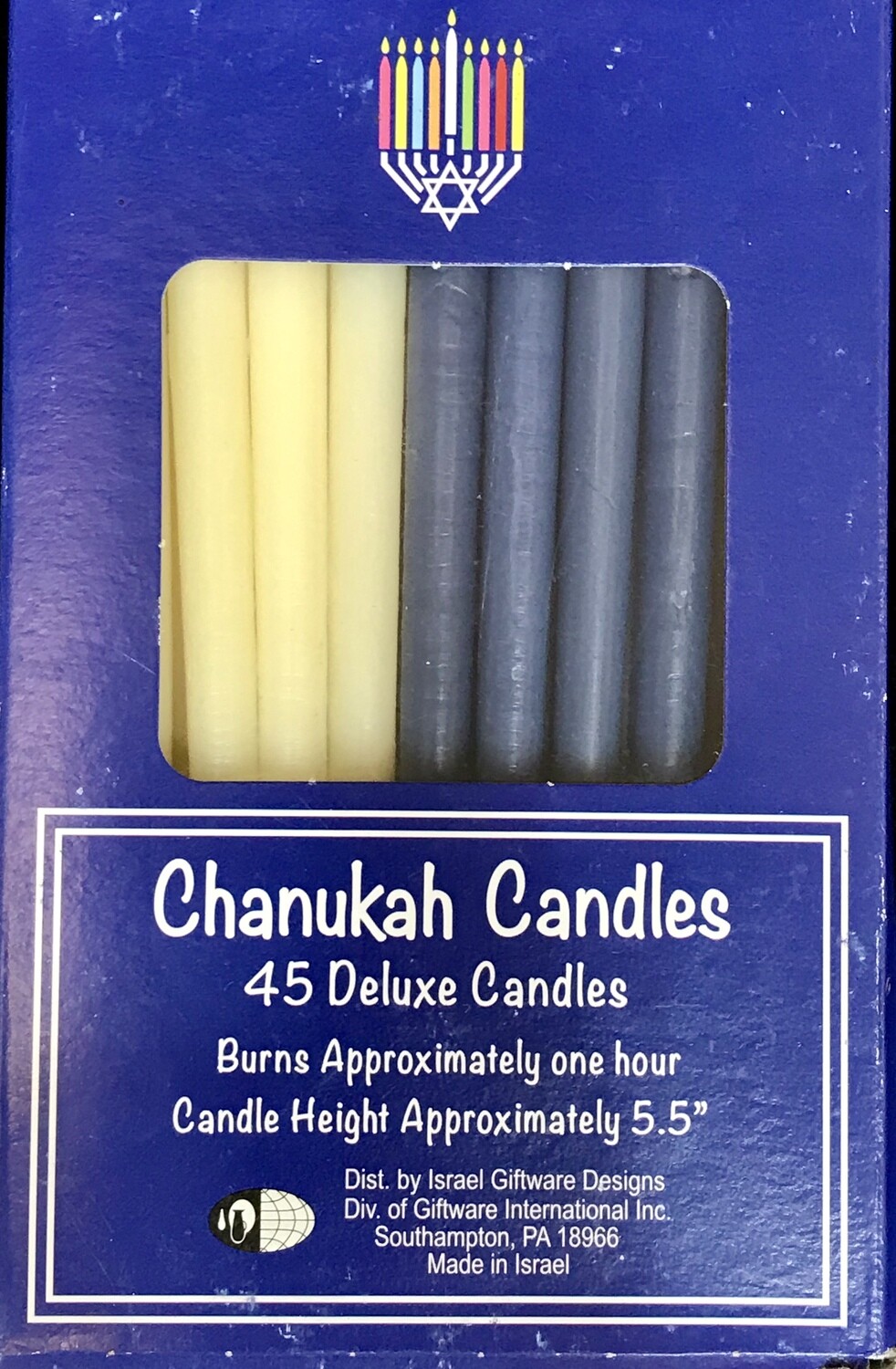 Basic Bl/Wt Hanukkah Candles