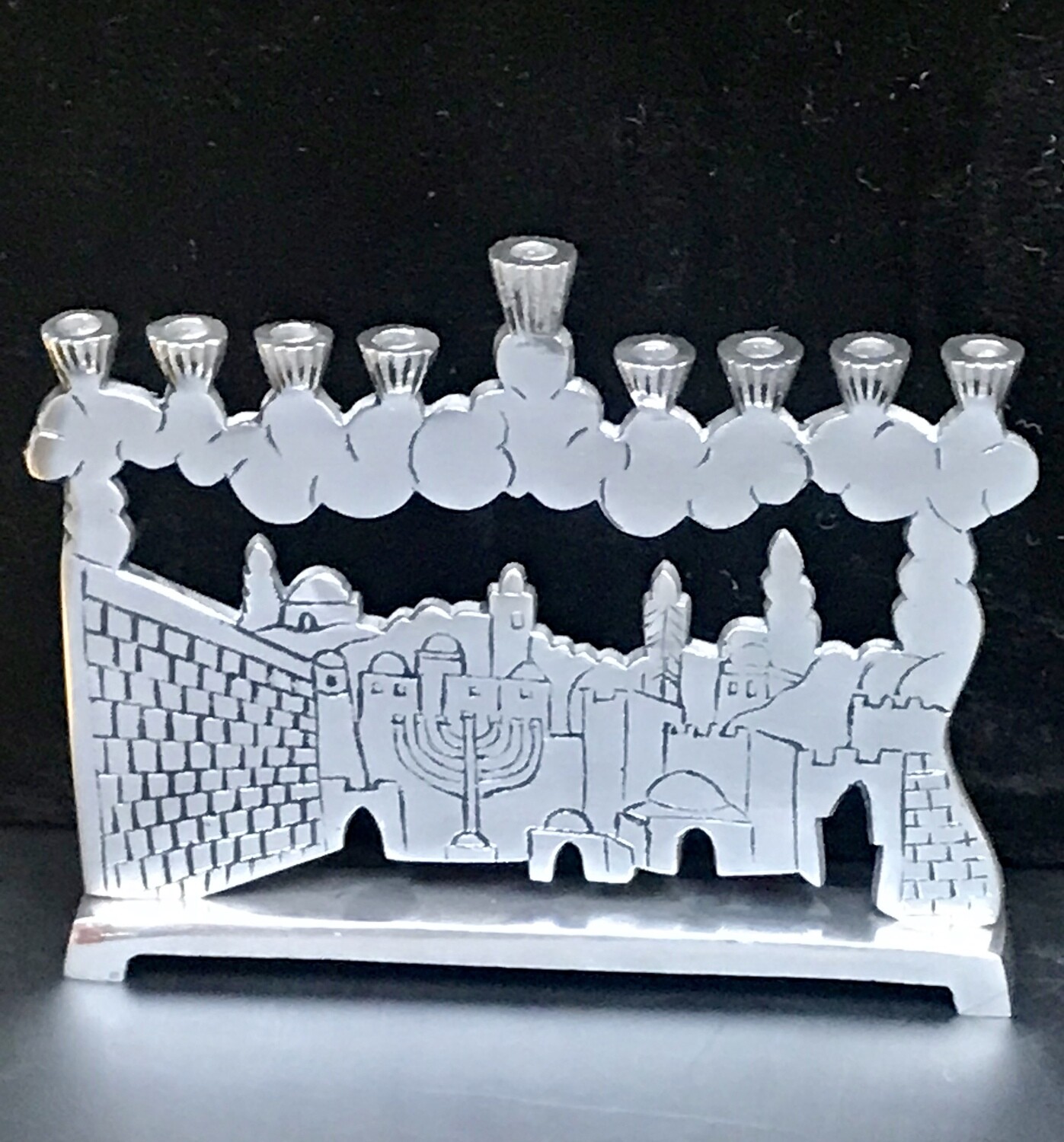 Jerusalem Aluminum Menorah