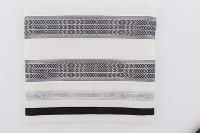 Emanuel Tallit Set - Various Fabrics Black/White
