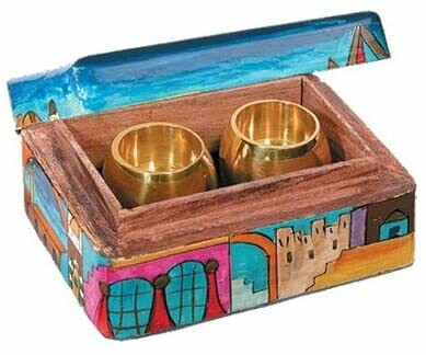 Emanuel Travel Candlestick Box - Wide Flowers