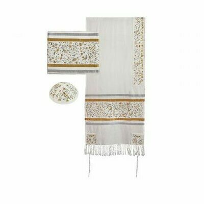 Emanuel &quot;Matriarchs&quot; Tallit Set - Gold/Silver
