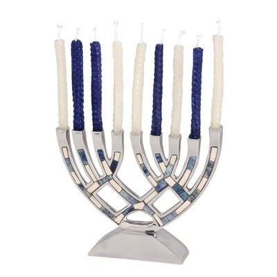 BL/WT Inlay Menorah