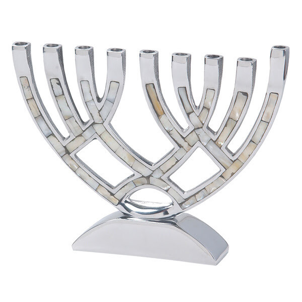 Mother of Pearl Inlay Menorah