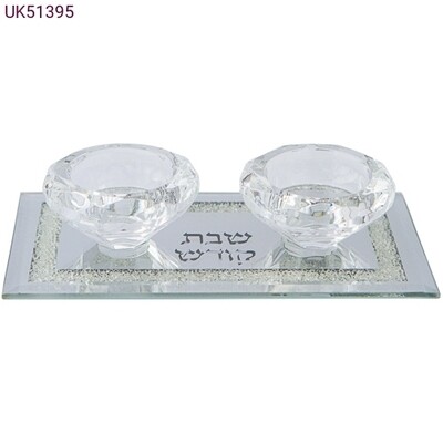 Crystal Tea Light Candleholder - Decorative Stones
