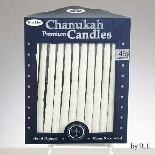 Premium Chanukah Candles - White 