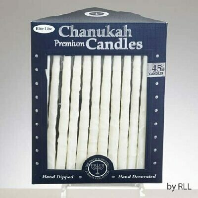 Premium Chanukah Candles - White 