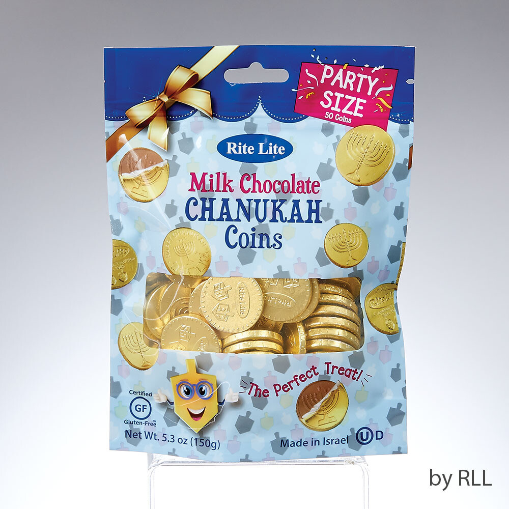 Chanukah Milk Chocolate Coins - Party Size