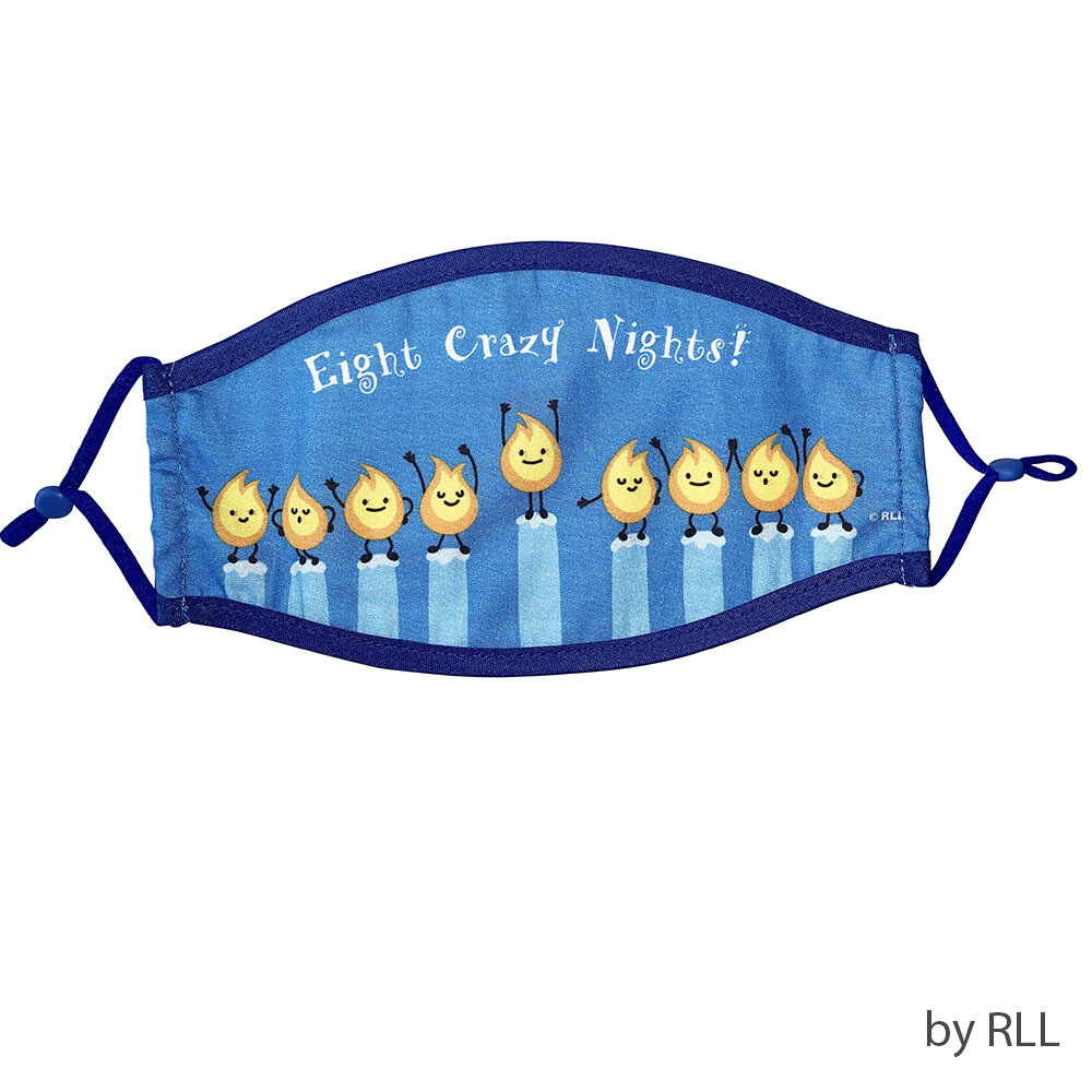 SALE ”8 Crazy Nights” Blue Chanukah Face mask,100% cotton