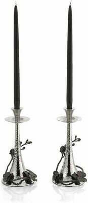 Aram Black Orchid Candlesticks