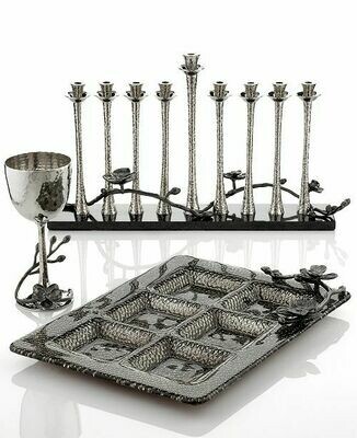 Aram Black Orchid Menorah