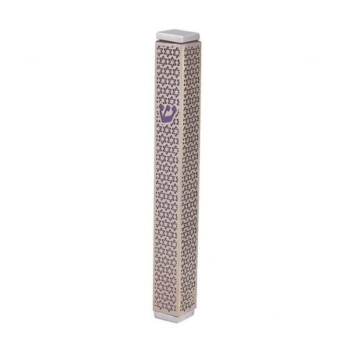 Emanuel Dye-Cut Metal Magen David Mezuzah