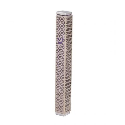 Emanuel Dye-Cut Metal Magen David Mezuzah