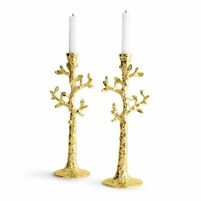 Aram Tree of Life GOLD Candlesticks