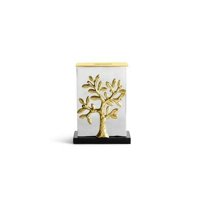 Aram Tree of Life GOLD Tzedakah Box