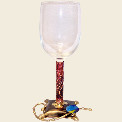 Rosenthal Wine Cup with Copper-Wrapped Stem