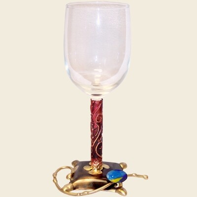 Rosenthal Wine Cup with Copper-Wrapped Stem