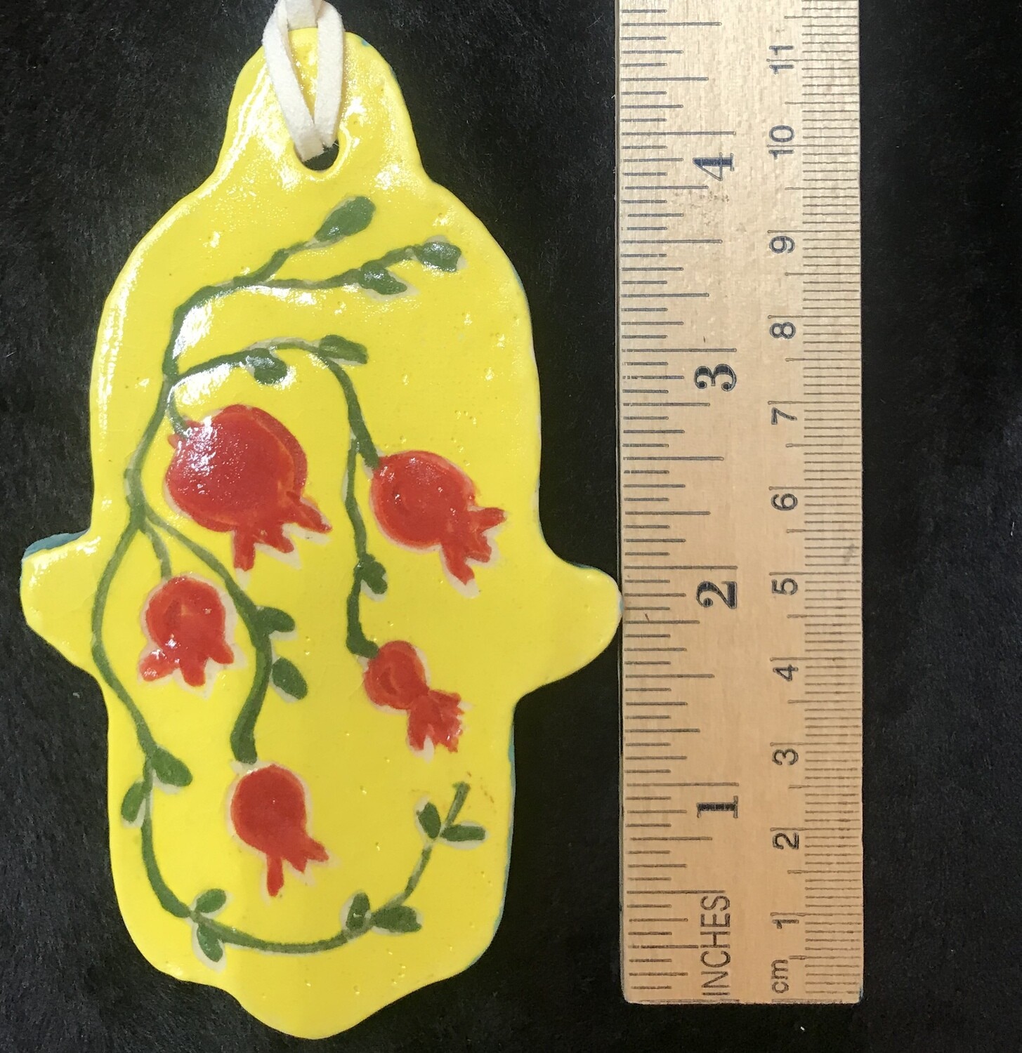 Aliza Orent Hamsah w/ Pomegranate - Sm Yellow