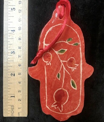 Aliza Orent Hamsah w/ Pomegranate - Sm Red