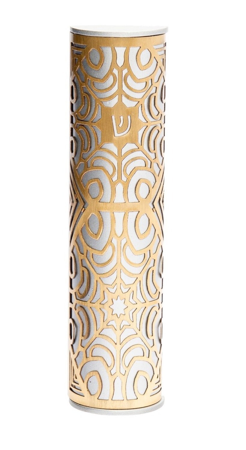 Emanuel Dye Cut Semi-Circle Mezuzah - 10CM