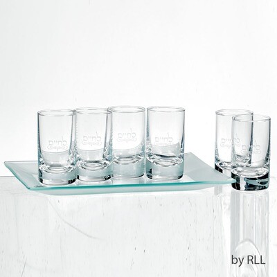L'Chaim Cordial Set With Tray
