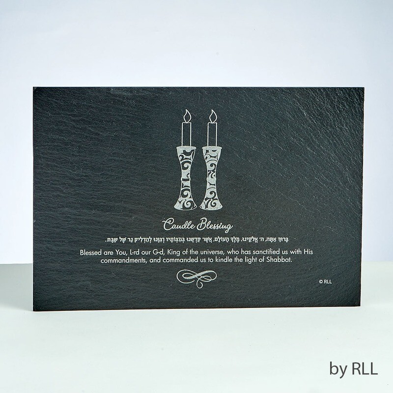 Premium Slate Shabbat Candle Drip Tray