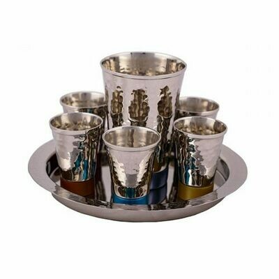 Emanuel Kiddush Set - Multicolor Bands