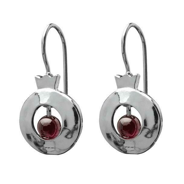 Pomegranate Garnet Drop Earrings by Neta Wolpe