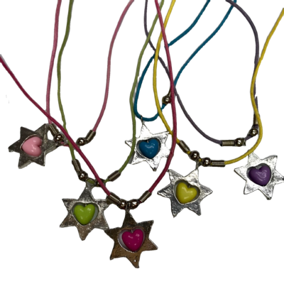 Child&#39;s Star of David/Heart Necklace