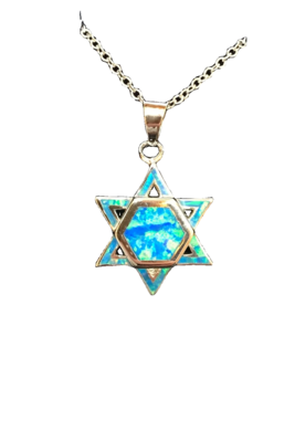 Blue Opal Star Necklace