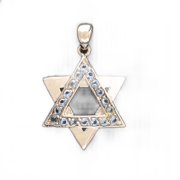 Overlap Star of David Crystal Diamond Necklace