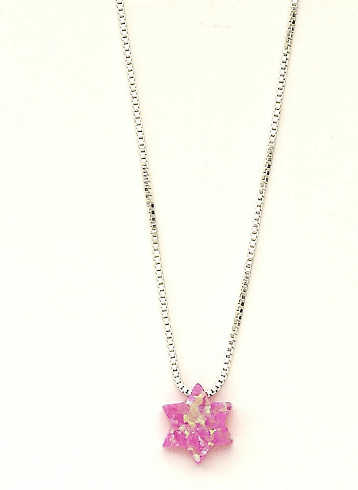 Sterling Silver Opal Necklace