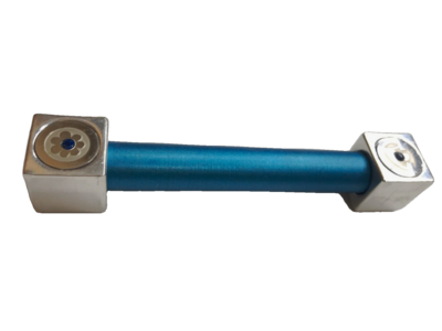 Adi Sidler Aluminum Mezuzah - Square Caps