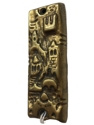 Avigdor Jerusalem Mezuzah in Brass or Pewter, Metal: Brass