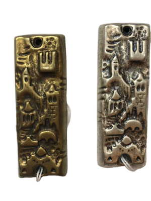 Avigdor Jerusalem Mezuzah in Brass or Pewter